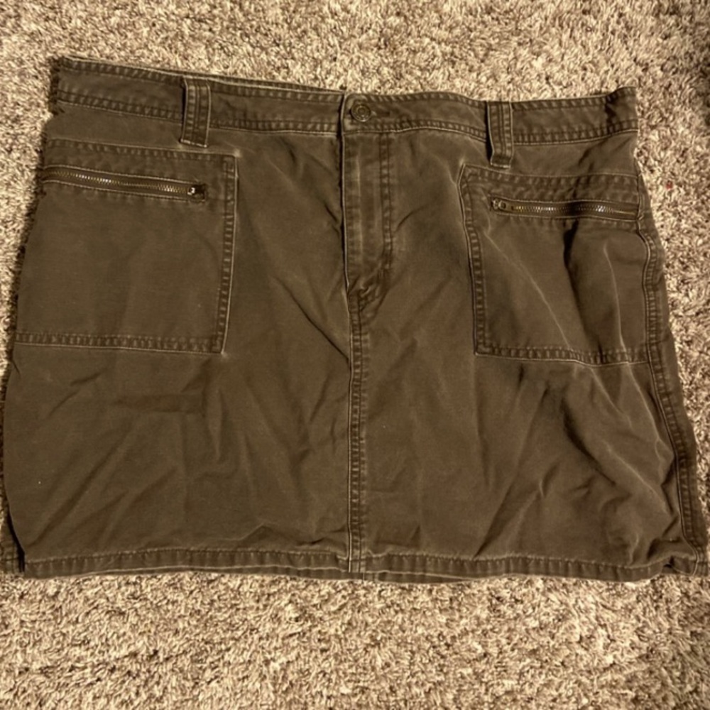 Mini jean brown skirt